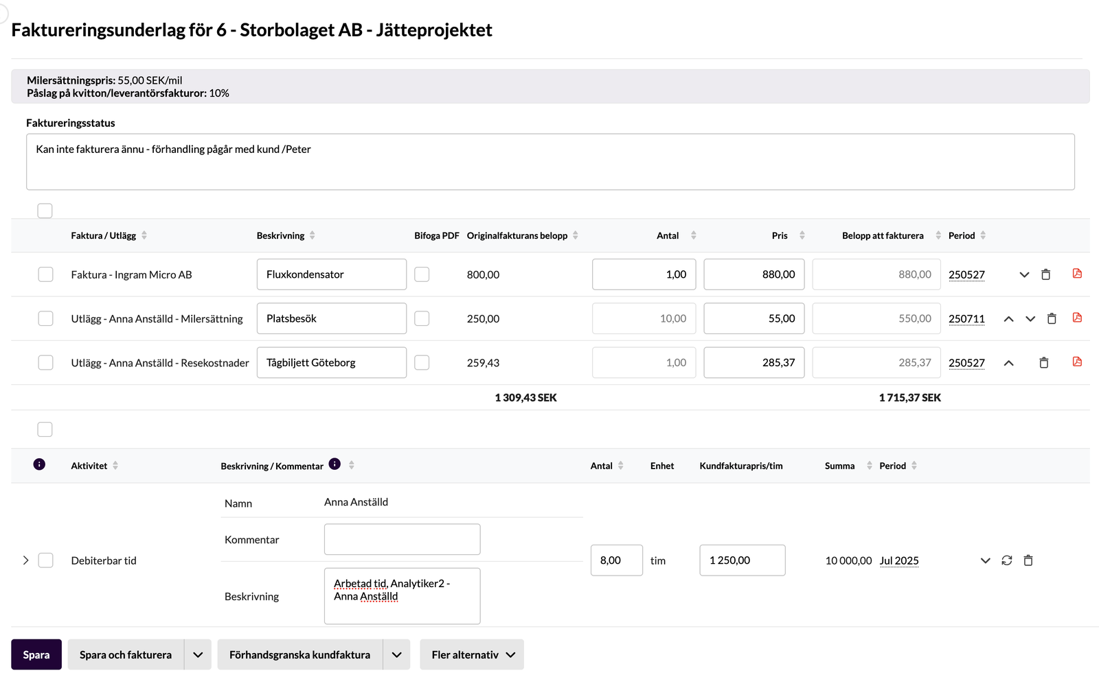 Redigeringsmöjligheter