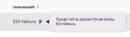 Ändra leveranssätt till EDI-faktura