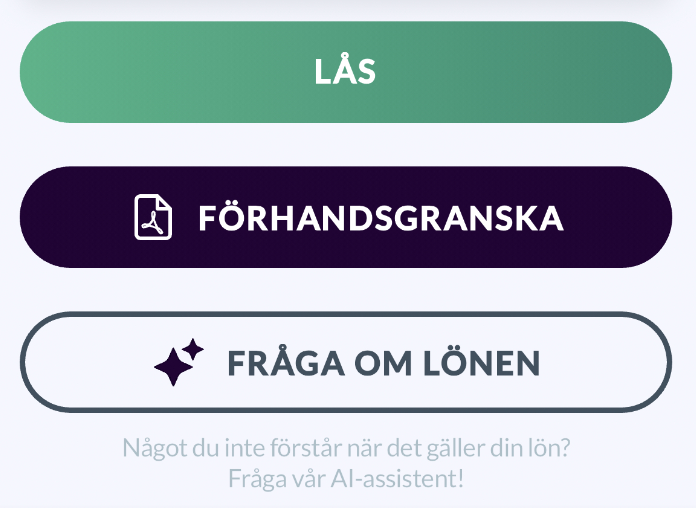 Fråga om lönen i appen (skärmbild 1 av 3)